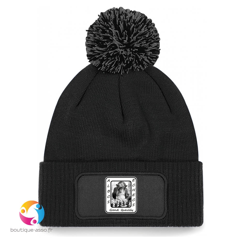 bonnet à pompon patch snowstar® - ALBCS Échecs grand Quevilly