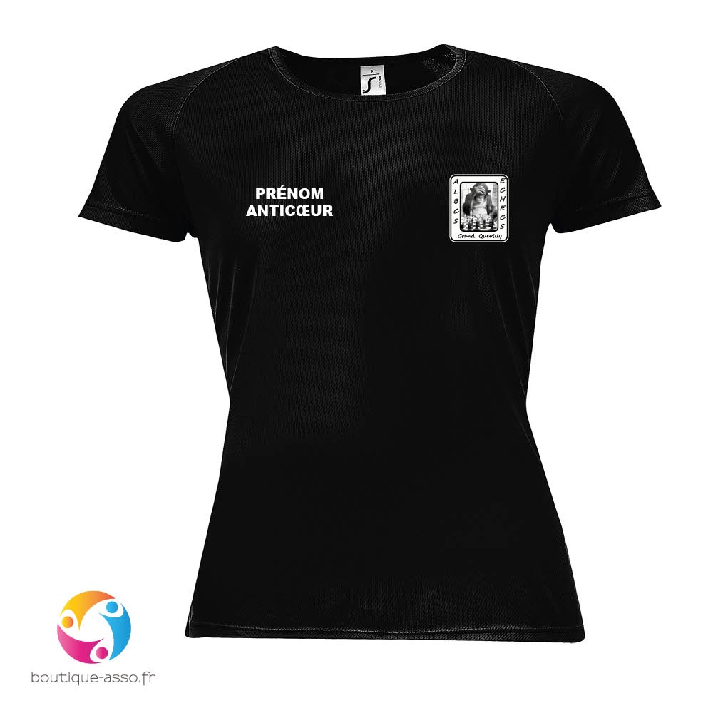 tee-shirt sport femme - ALBCS Échecs grand Quevilly