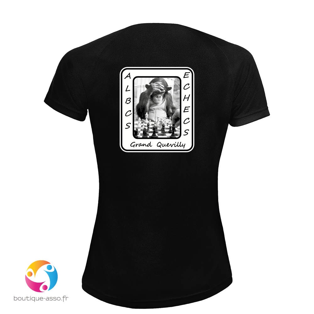 tee-shirt sport femme - ALBCS Échecs grand Quevilly