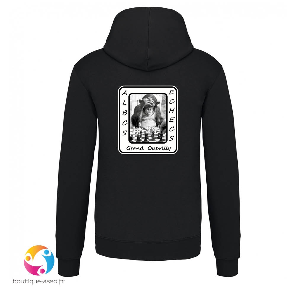 Sweat capuche homme - ALBCS Échecs grand Quevilly