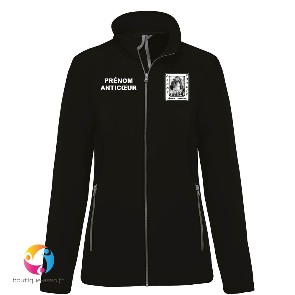 VESTE SOFTSHELL FEMME - ALBCS Échecs grand Quevilly