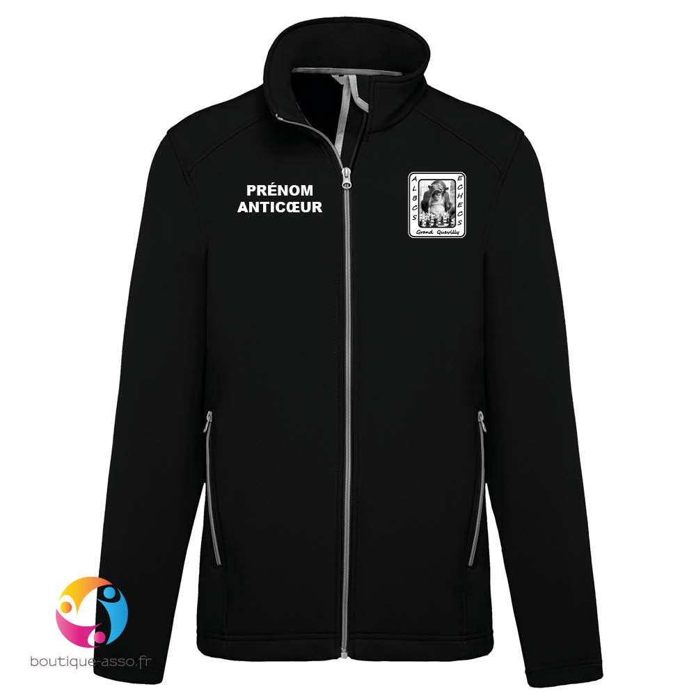 VESTE SOFTSHELL HOMME - ALBCS Échecs grand Quevilly