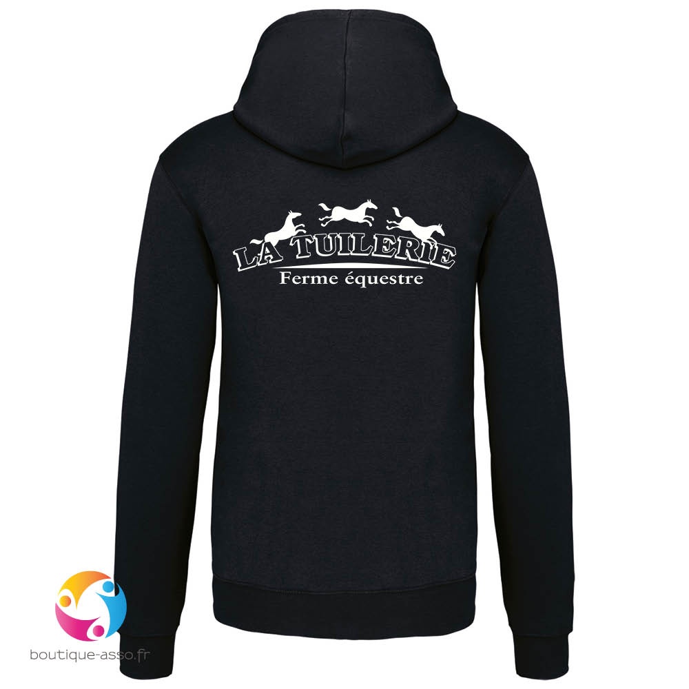 SWEAT CAPUCHE HOMME COEUR ET DOS - CAFET