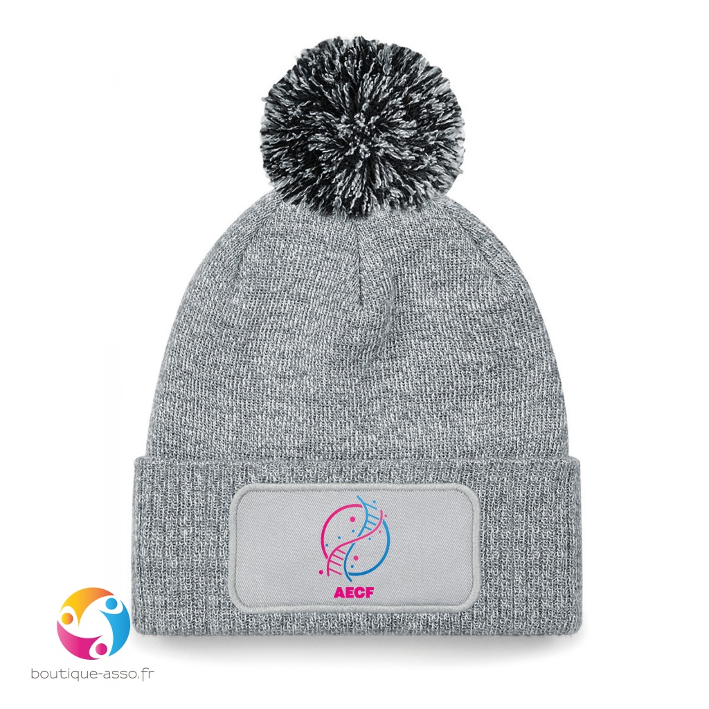 bonnet à pompon patch snowstar® - Association Enfants CASK France 