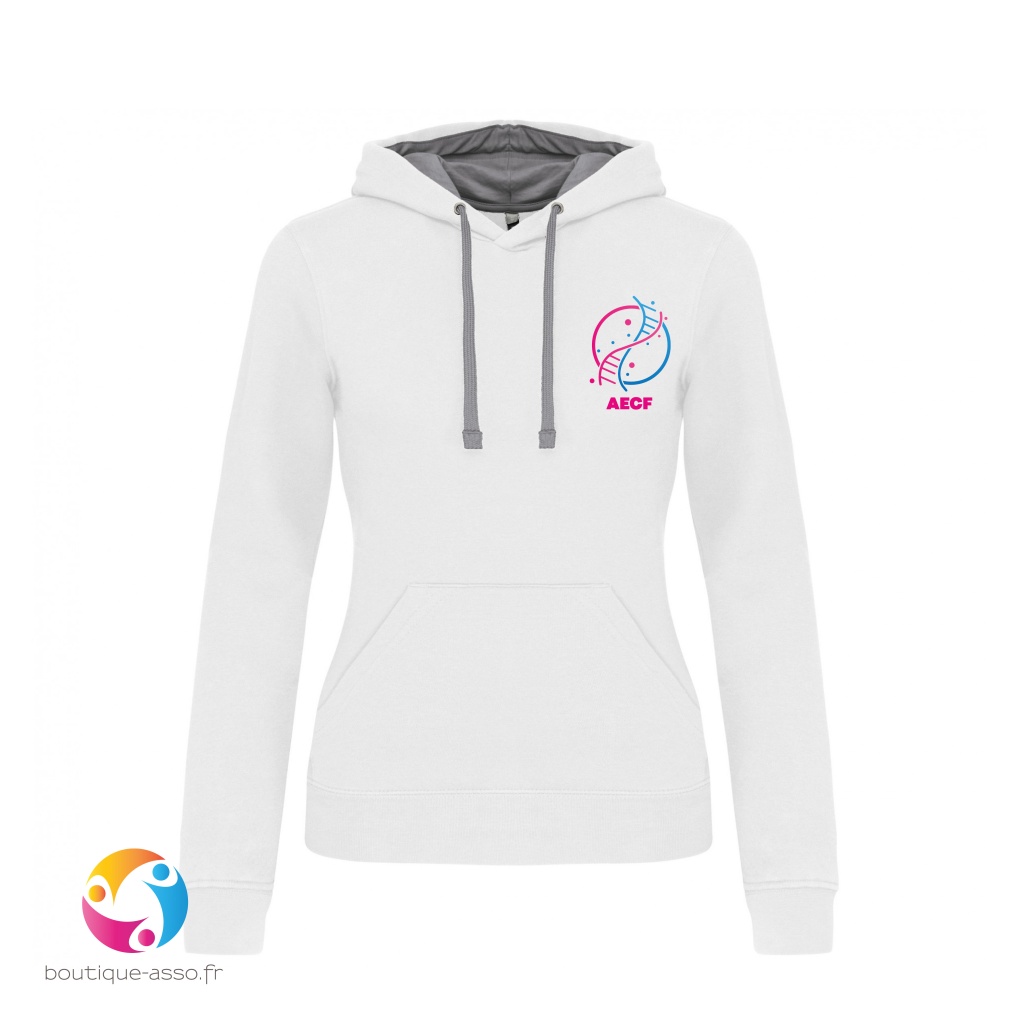 sweat capuche femme - Association Enfants CASK France 