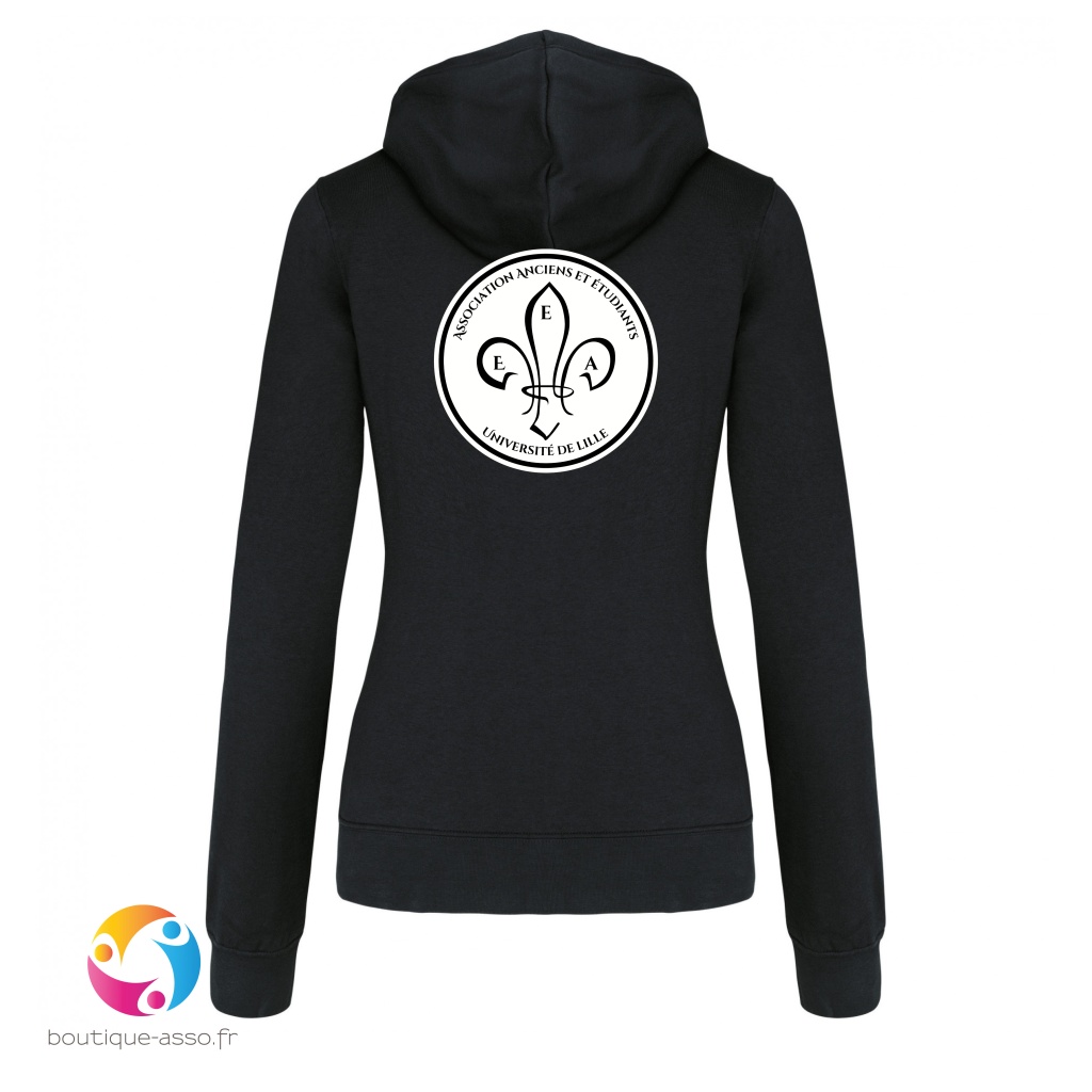 SWEAT CAPUCHE FEMME - Association des anciens et étudiants d'EEA - Université de Lille