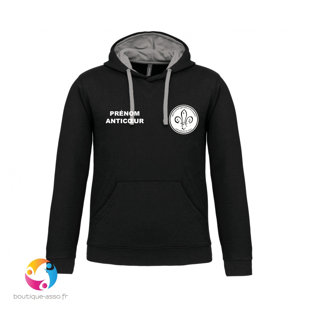 SWEAT CAPUCHE HOMME - Association des anciens et étudiants d'EEA - Université de Lille