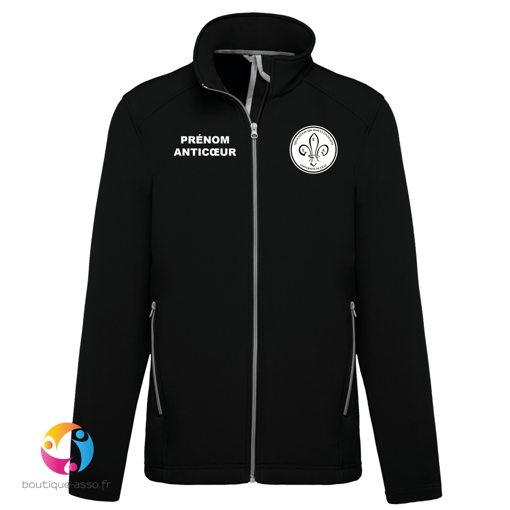 Veste Homme Softshell - Association des anciens et étudiants d'EEA - Université de Lille