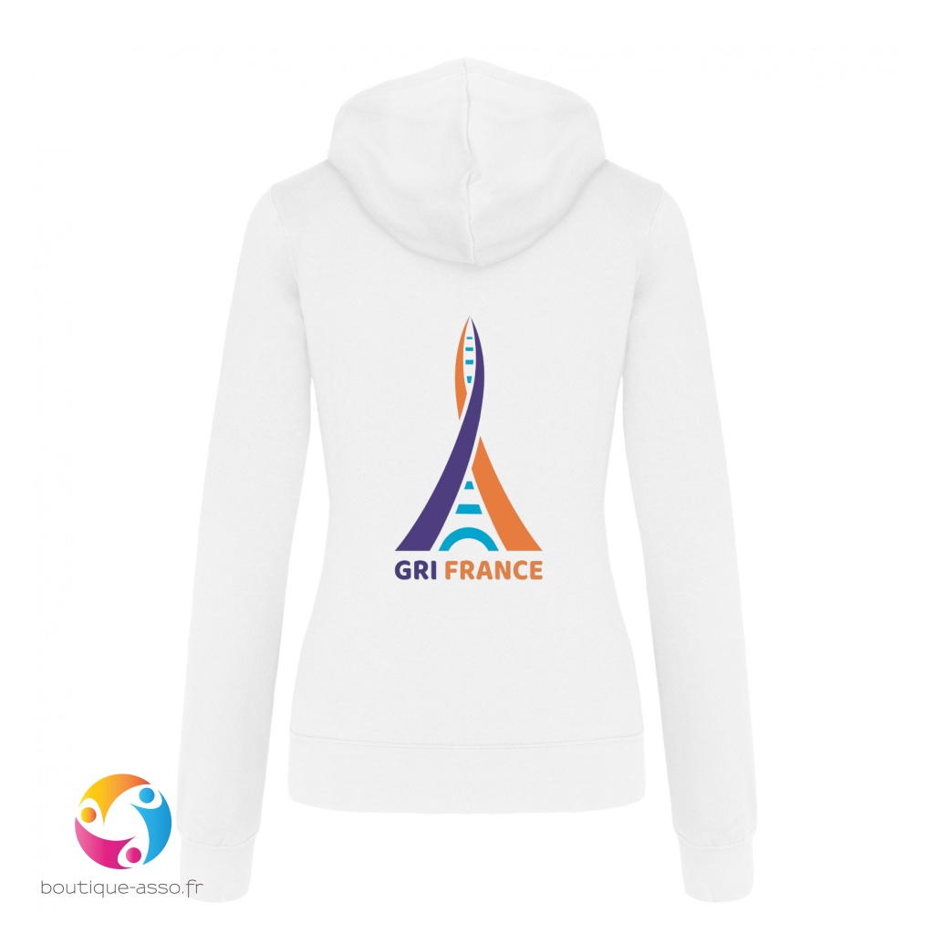 SWEAT CAPUCHE FEMME - GRI FRANCE