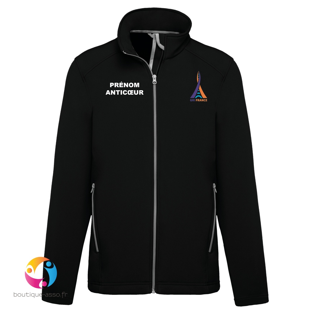 VESTE SOFTSHELL HOMME - GRI FRANCE