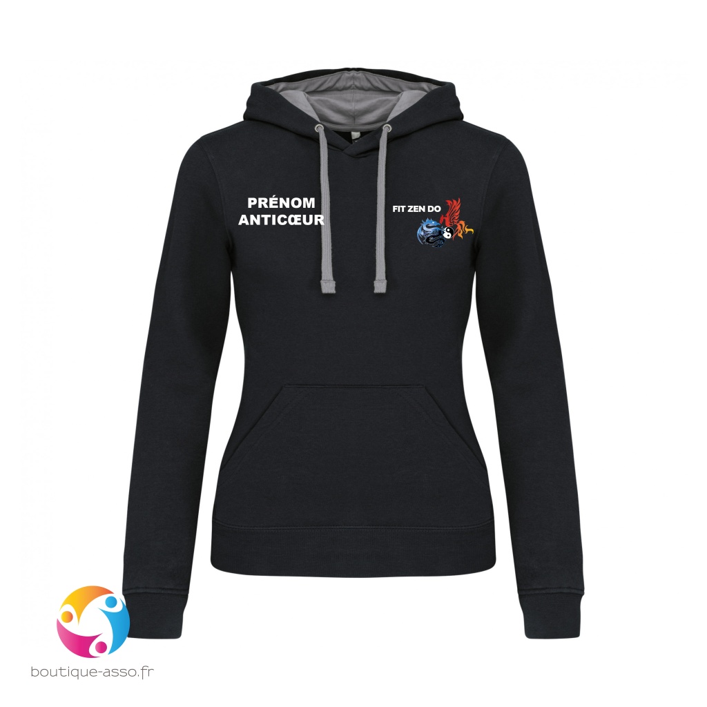 sweat capuche femme - Fit Zen Do