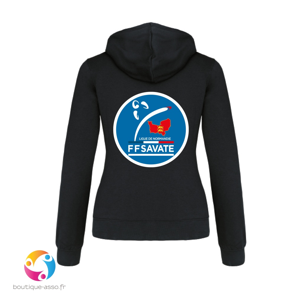 SWEAT CAPUCHE FEMME - Ligue de Normandie de Savate