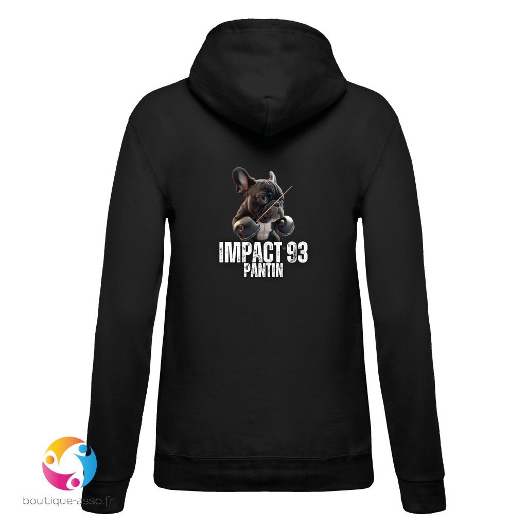 Sweat-shirt à capuche (femme) - Impact 93 Pantin 