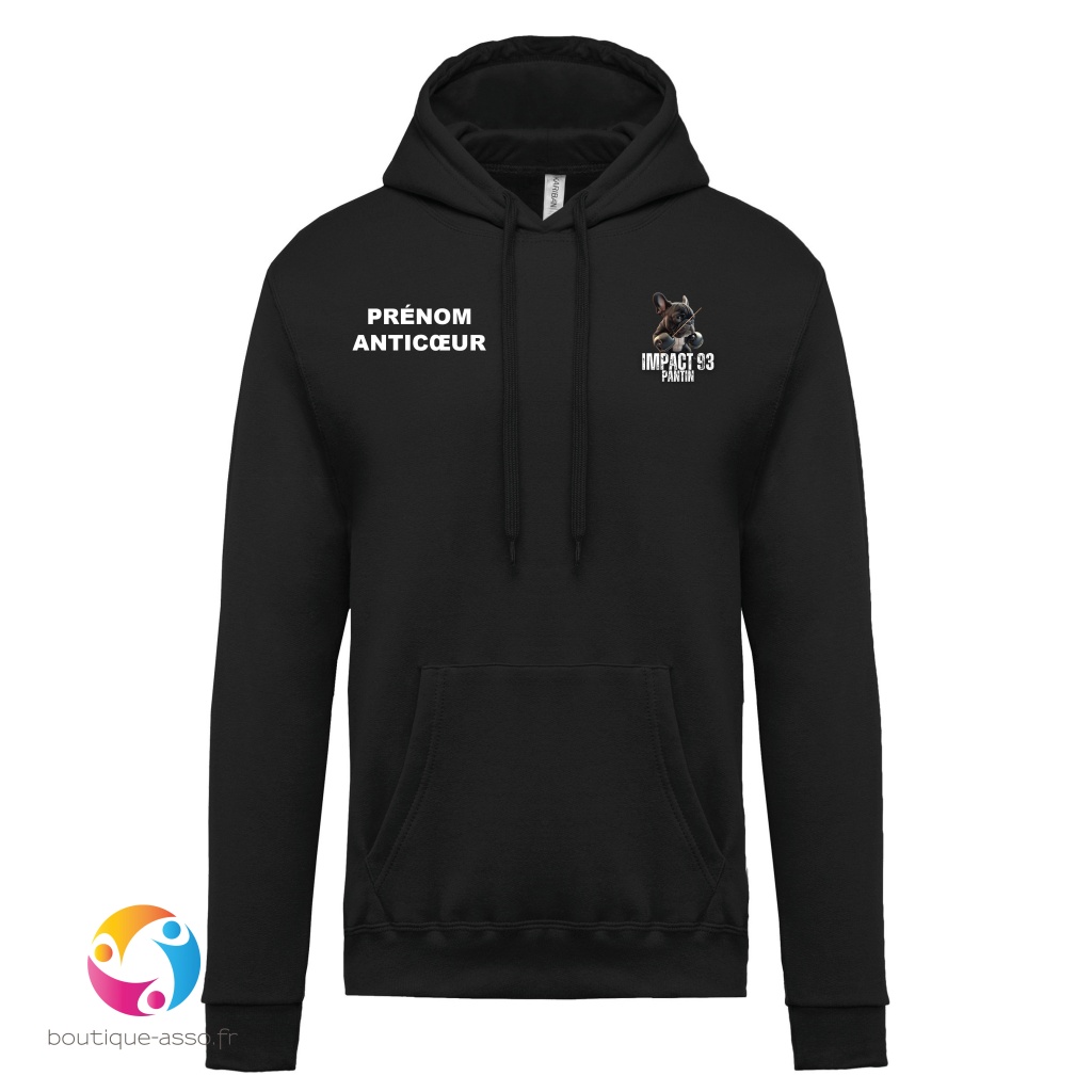 Sweat-shirt à capuche (homme) - Impact 93 Pantin 