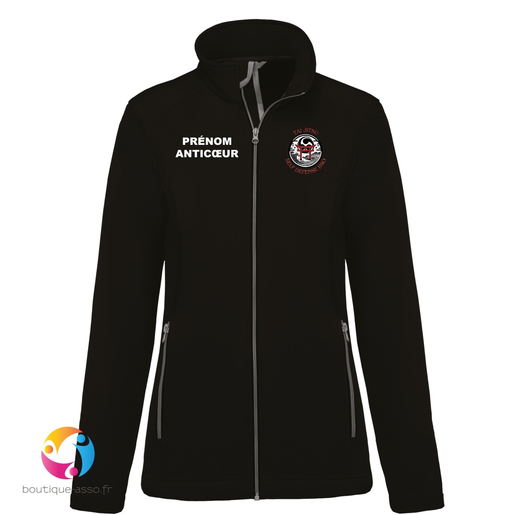 VESTE SOFTSHELL FEMME - Tai Jitsu Self Defense BSO