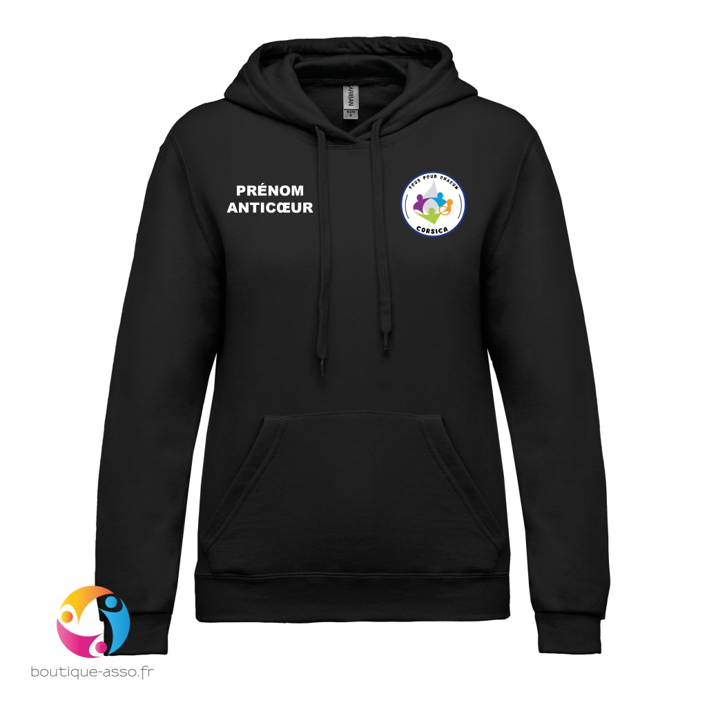 Sweat-shirt à capuche (femme) - Tous pour chacun 