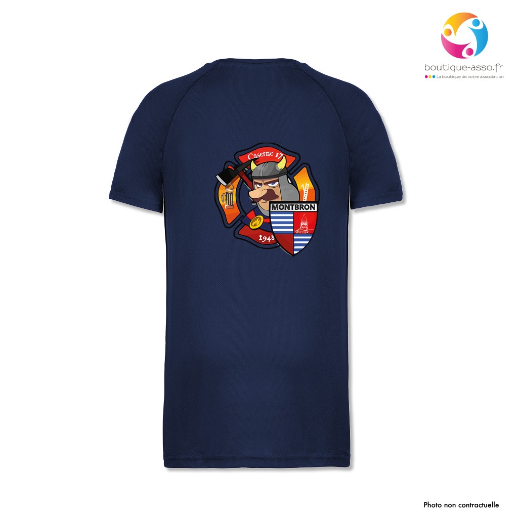 TEE-SHIRT SPORT HOMME - Amicale pompiers Montbron