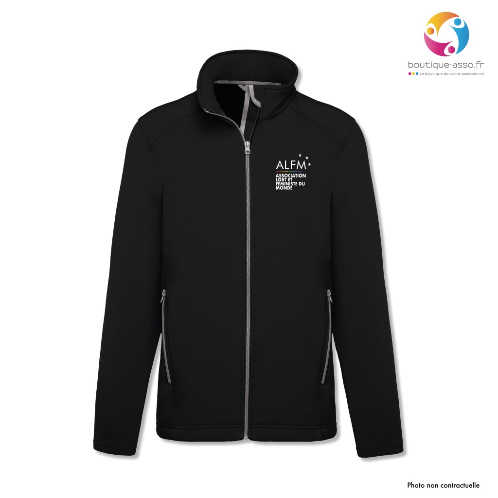 VESTE SOFTSHELL HOMME - ASSOCIATION LGBT ET FEMINISTE DU MONDE