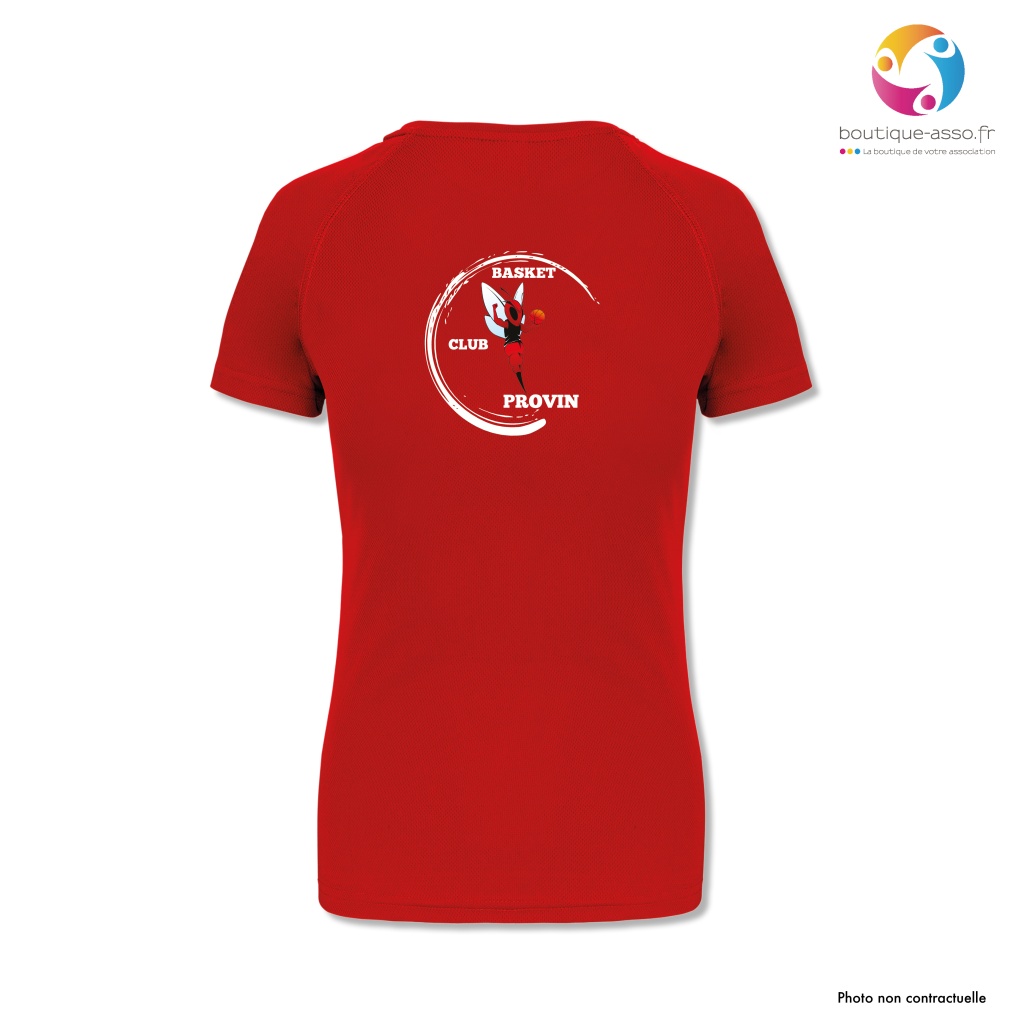 TEE-SHIRT SPORT FEMME - BASKET CLUB PROVIN