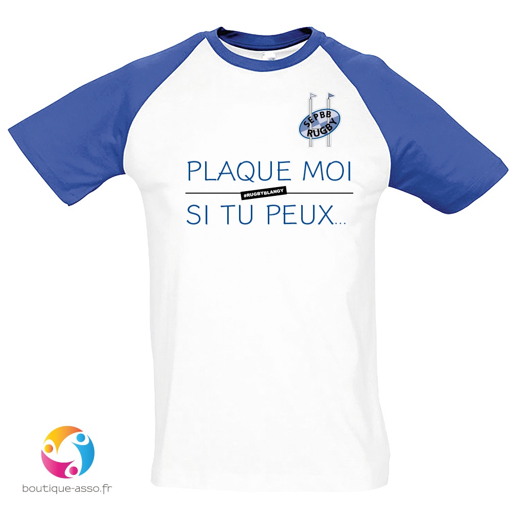 Tee-shirt bicolore MIXTE personnalisé (1) - SEP Blangy Rugby