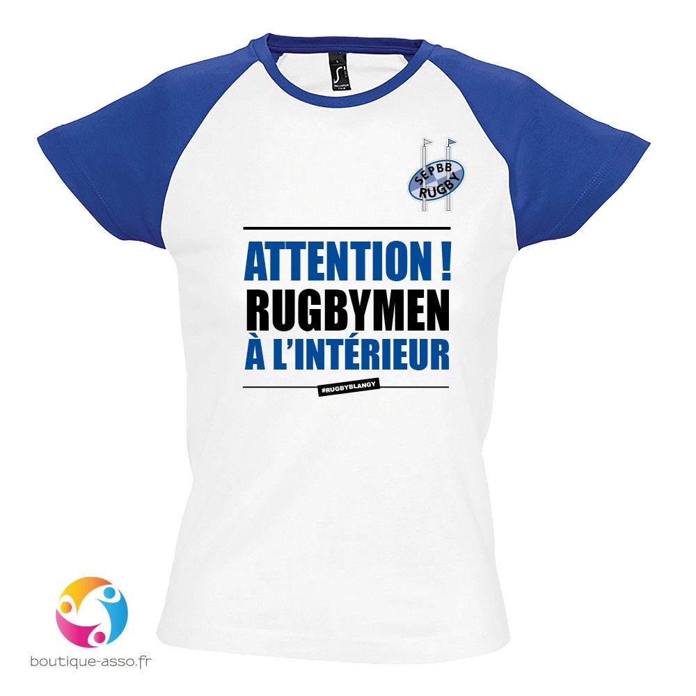 Tee-shirt bicolore MIXTE personnalisé (2) - SEP Blangy Rugby