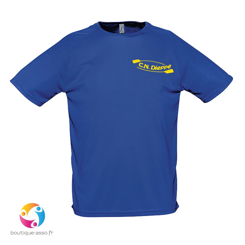 tee-shirt sport homme - club nautique dieppois