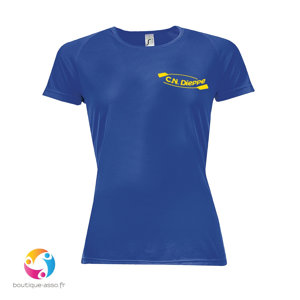 tee-shirt sport femme - club nautique dieppois