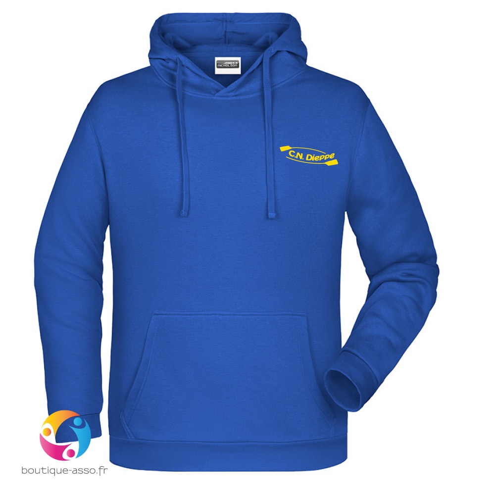 Sweat capuche homme - club nautique dieppois