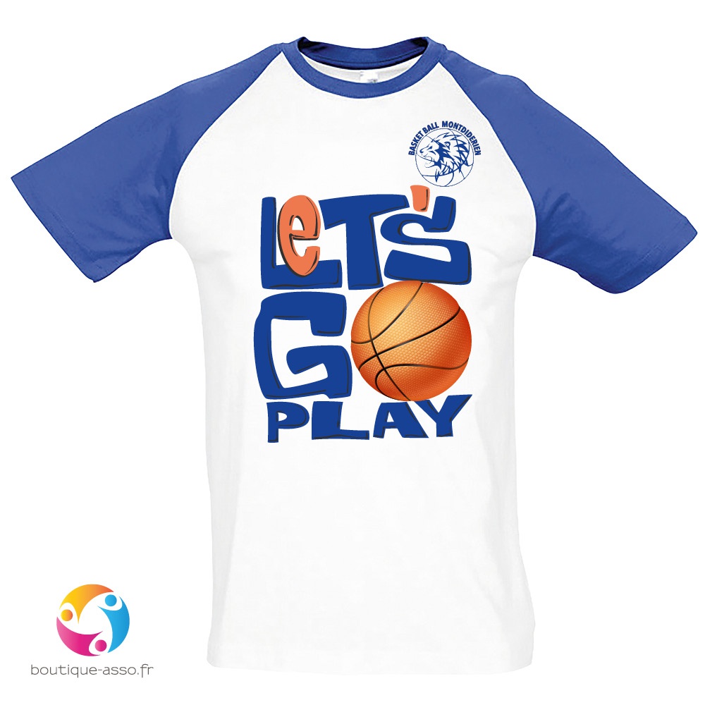 Tee-shirt bicolore MIXTE personnalisé (1) - Basket Ball Montdidérien