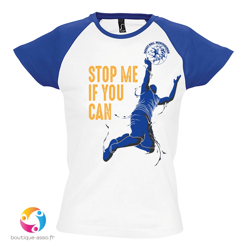 Tee-shirt bicolore MIXTE personnalisé (2) - Basket Ball Montdidérien