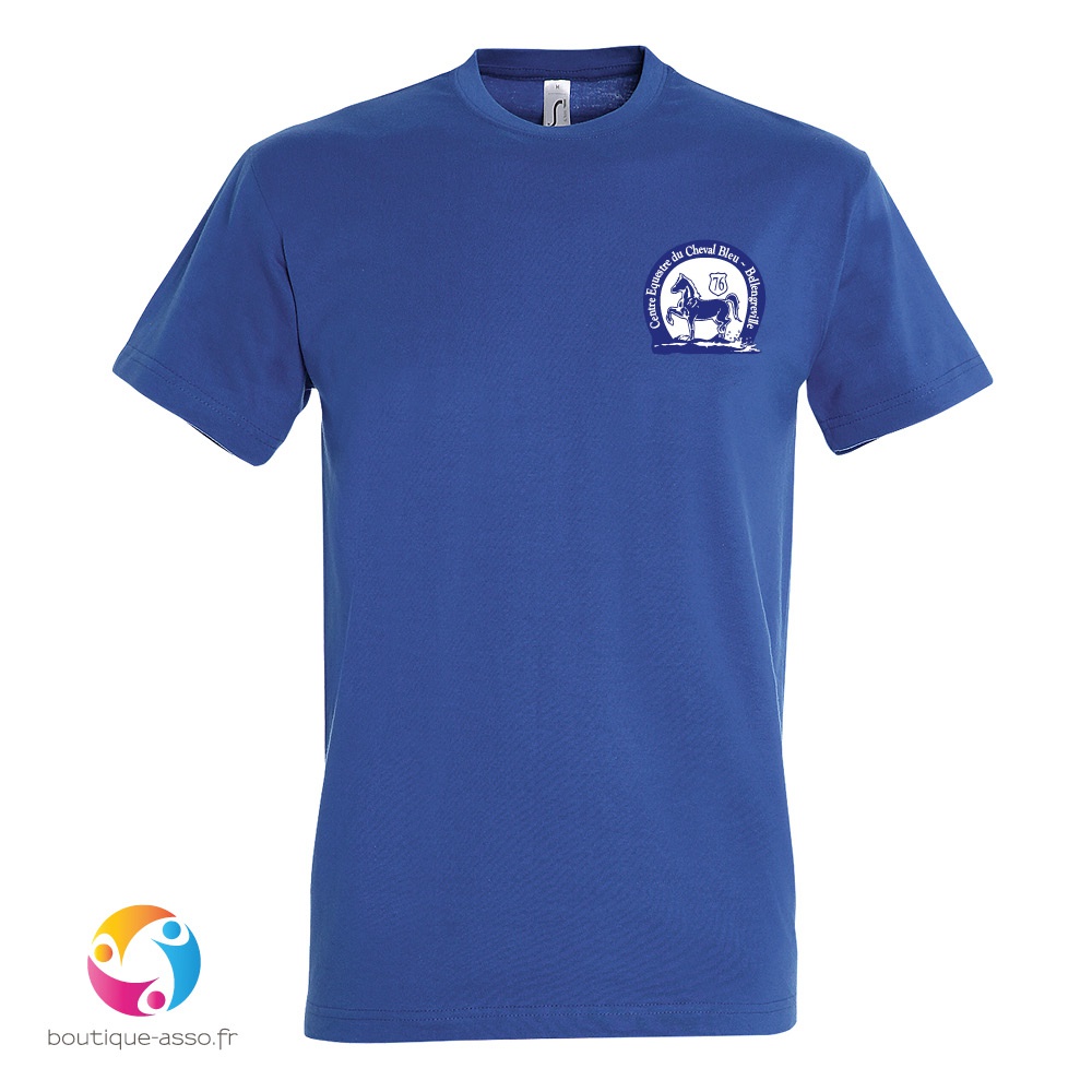 tee-shirt homme coton - centre équestre du cheval bleu
