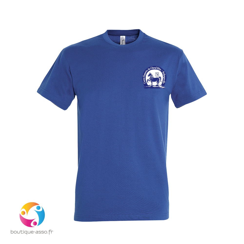 tee-shirt enfant coton - centre équestre du cheval bleu