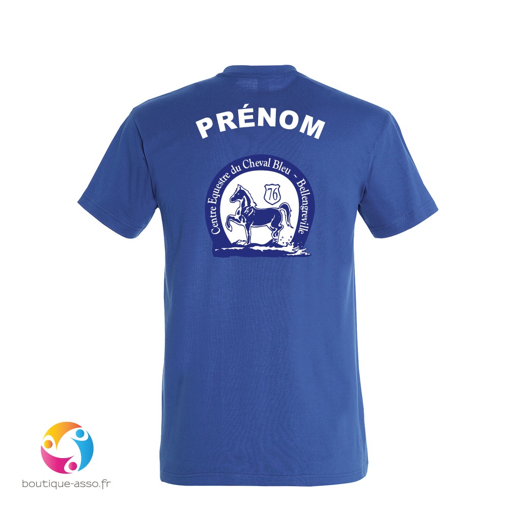 tee-shirt enfant coton - centre équestre du cheval bleu