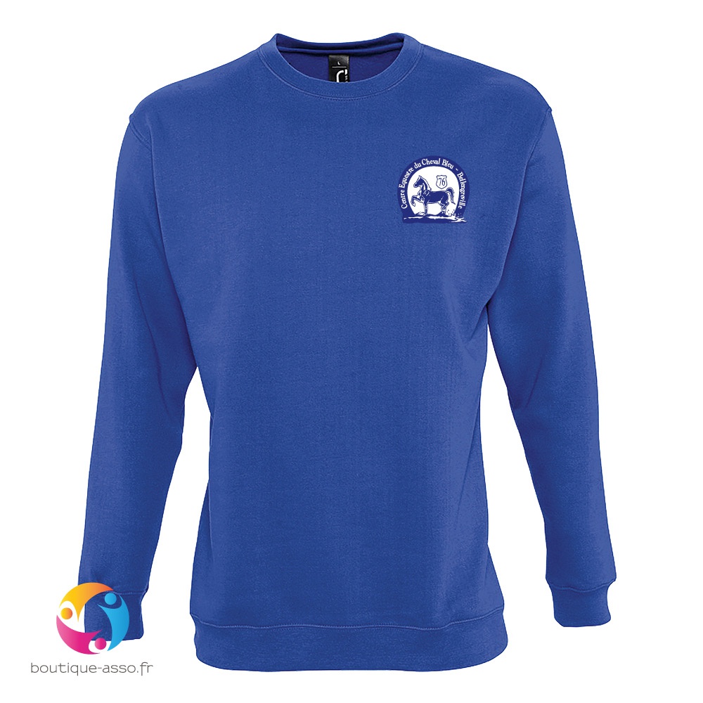 Sweat capuche homme - centre équestre du cheval bleu