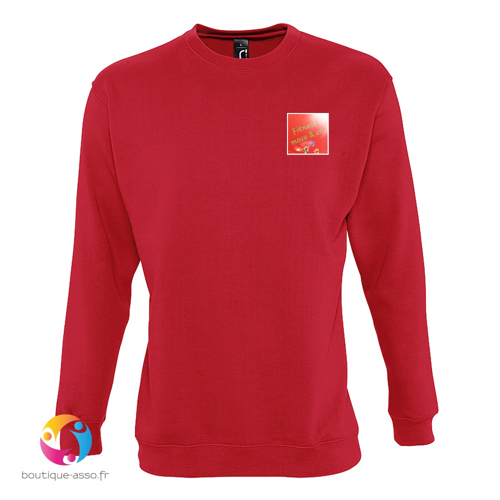 sweat-shirt unisexe col rond - Fitness move & co