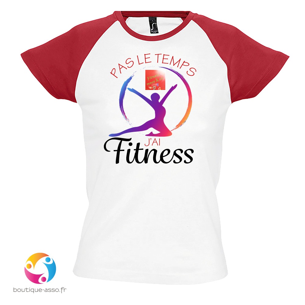 TEE-SHIRT BICOLORE FEMME PERSONNALISÉ (3) - Fitness move & co