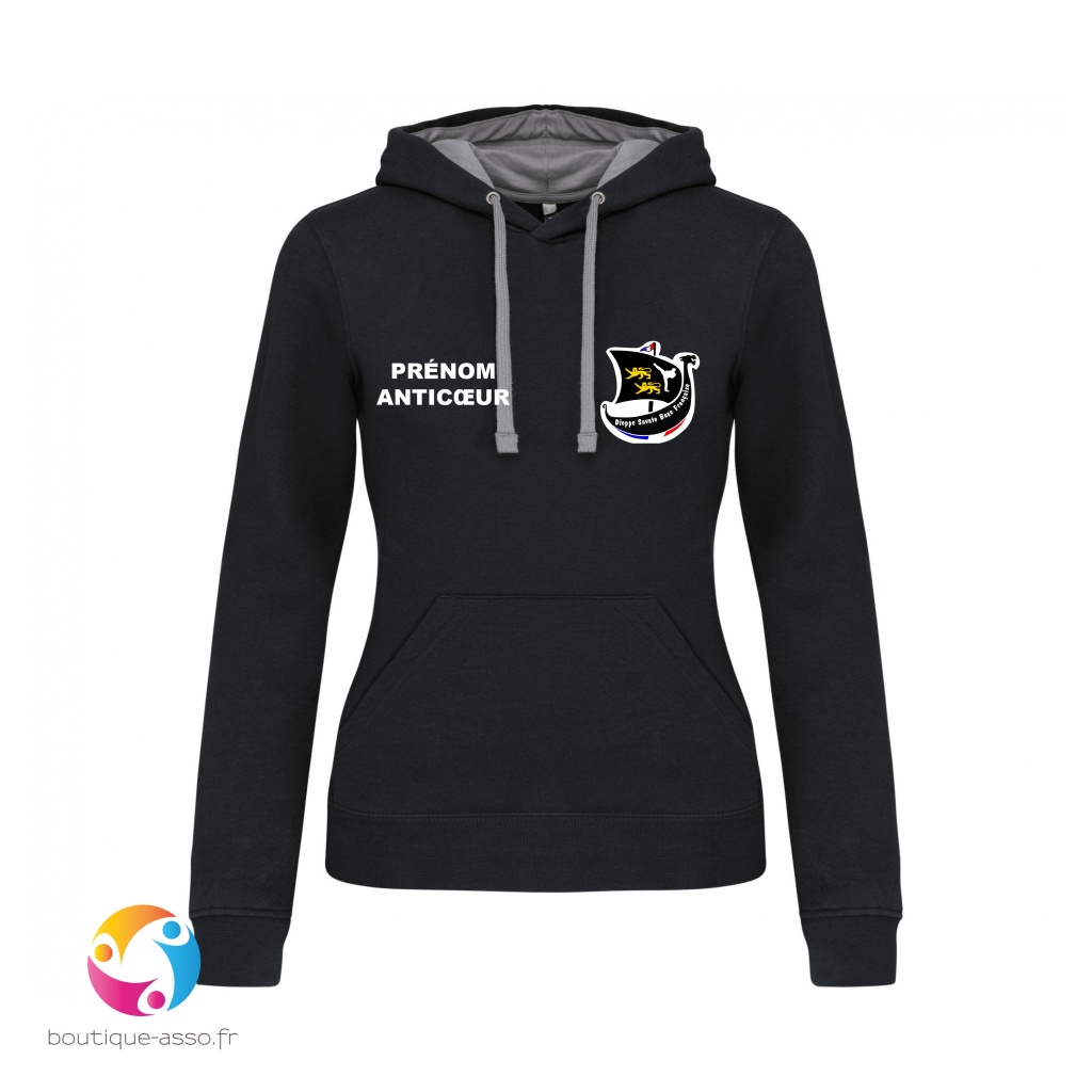 SWEAT CAPUCHE FEMME - Dieppe savate boxe Française