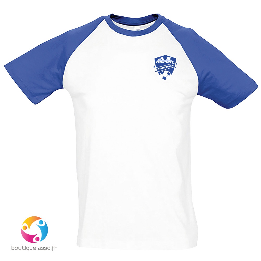 TEE-SHIRT BICOLORE MIXTE FRUIT OF THE LOOM - AS Tréport Football