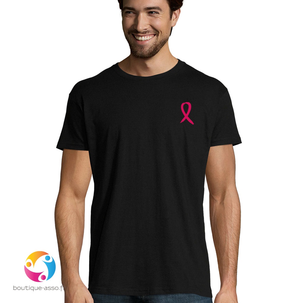 tee-shirt homme coton - Collectif octobre rose dieppois 