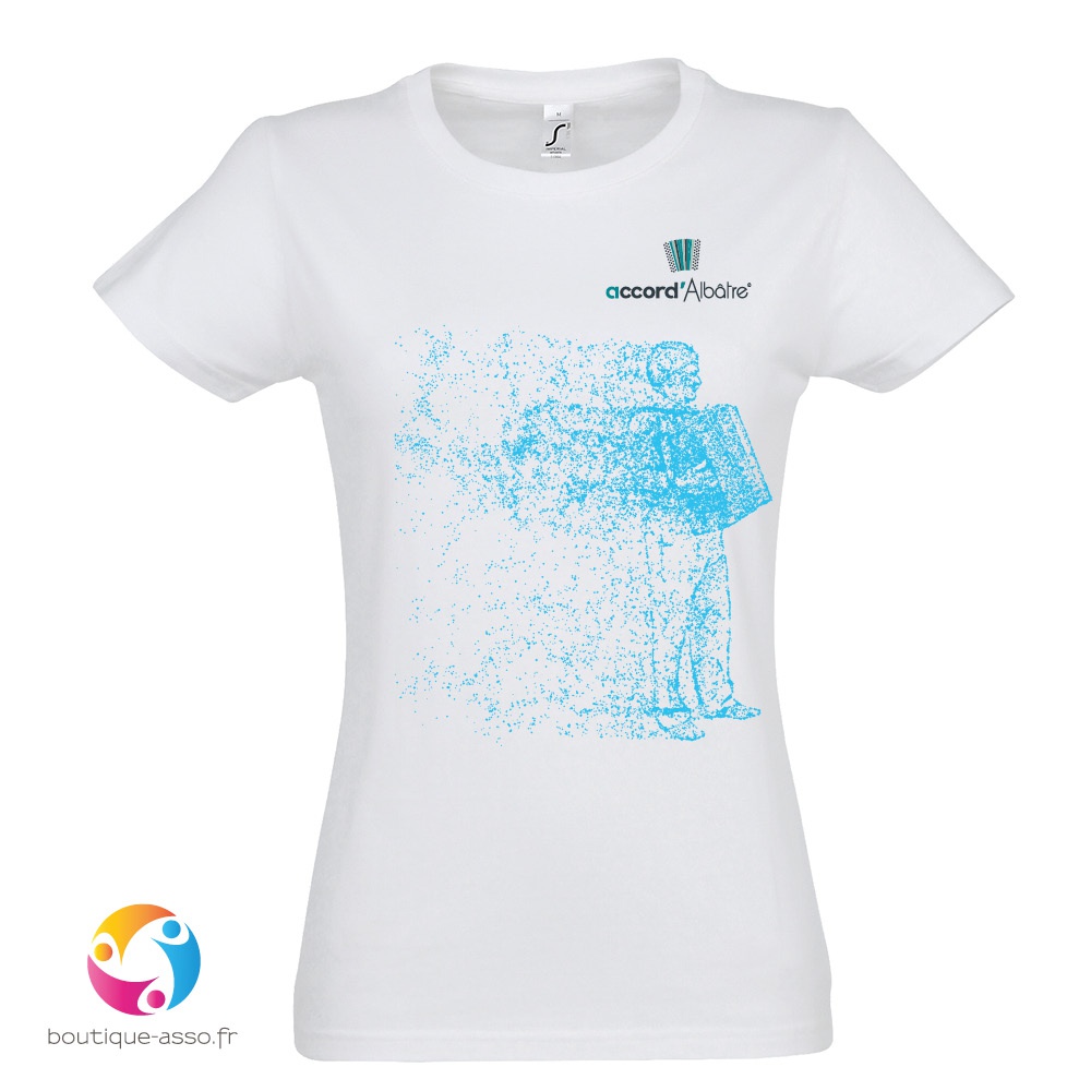 tee-shirt femme col rond personnalisé (c) - Cany-Accordéon-Club