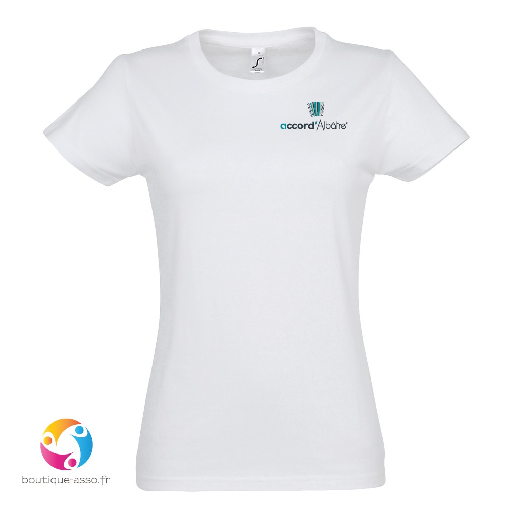 tee-shirt femme coton - Cany-Accordéon-Club