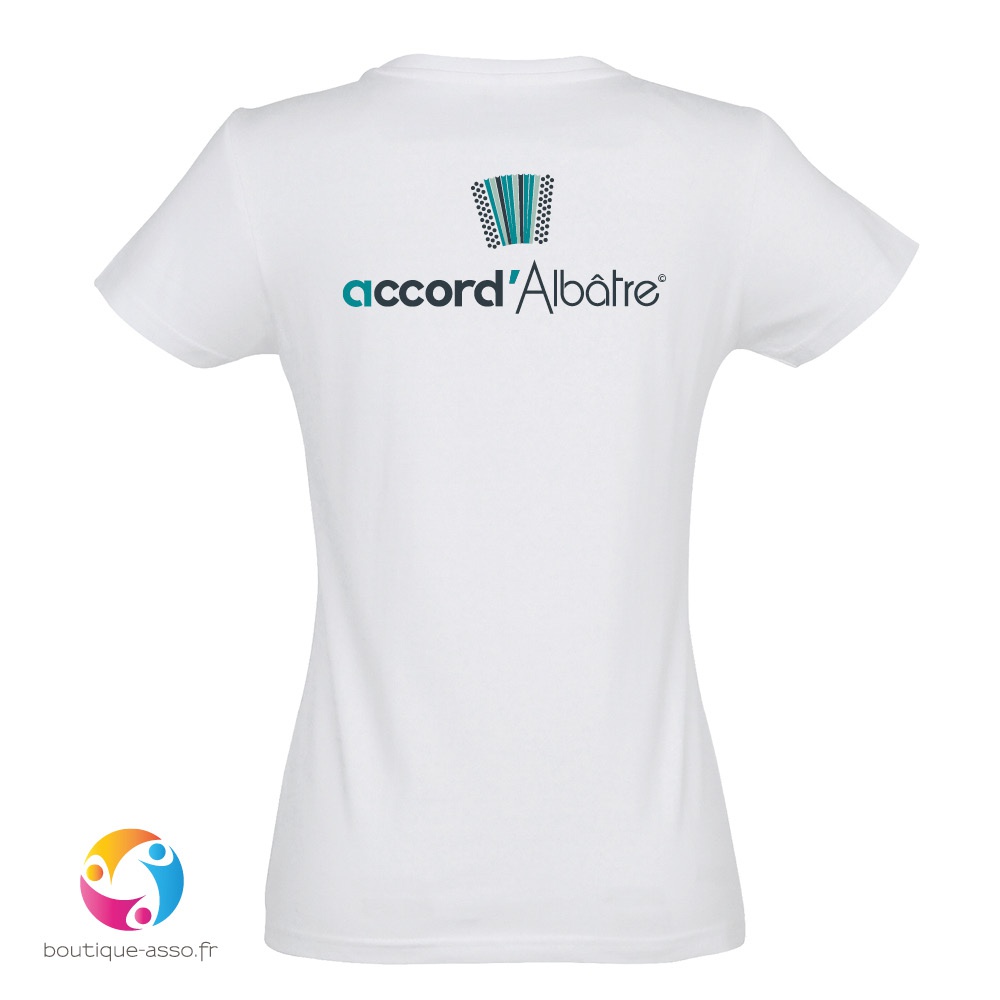 tee-shirt femme coton - Cany-Accordéon-Club