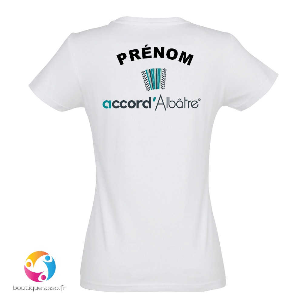 tee-shirt femme coton - Cany-Accordéon-Club