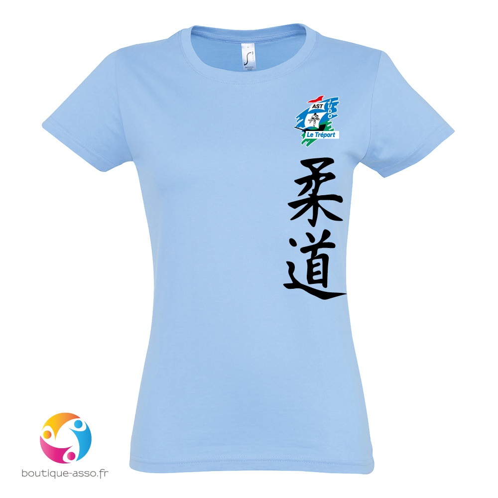 tee-shirt femme col rond personnalisé (a) - Association Sportive Treportaise de JUDO / AST judo