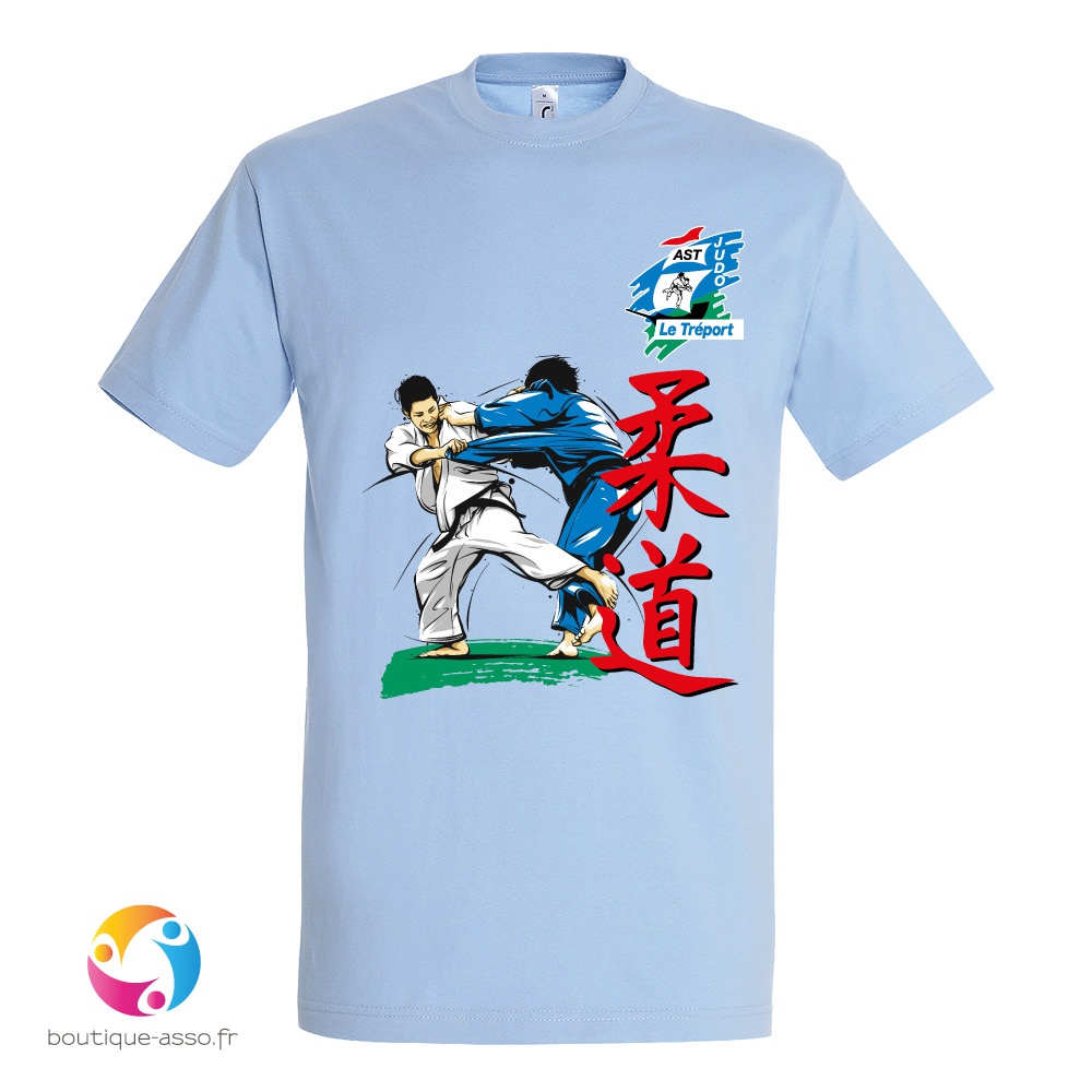tee-shirt homme col rond personnalisé (b) - Association Sportive Treportaise de JUDO / AST judo