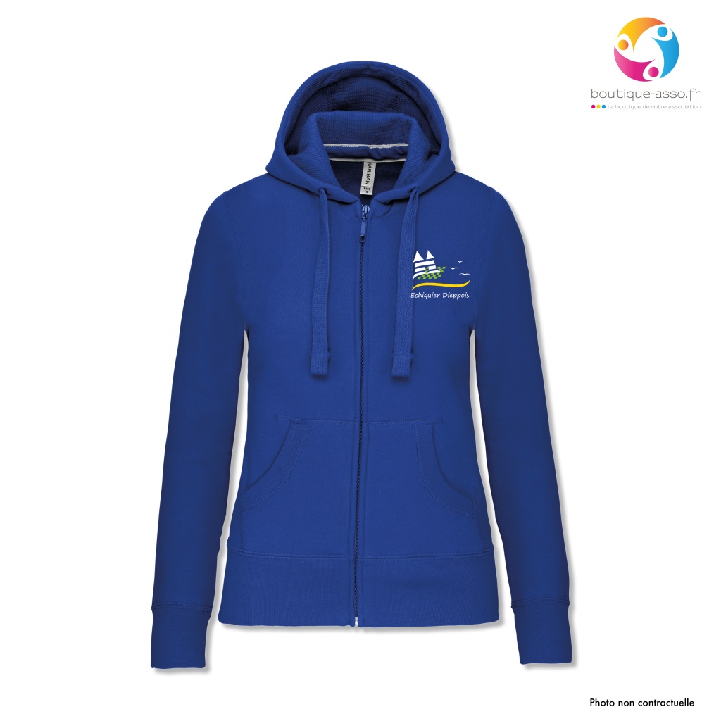 SWEAT ZIPPÉ FEMME - L'échiquier Dieppois