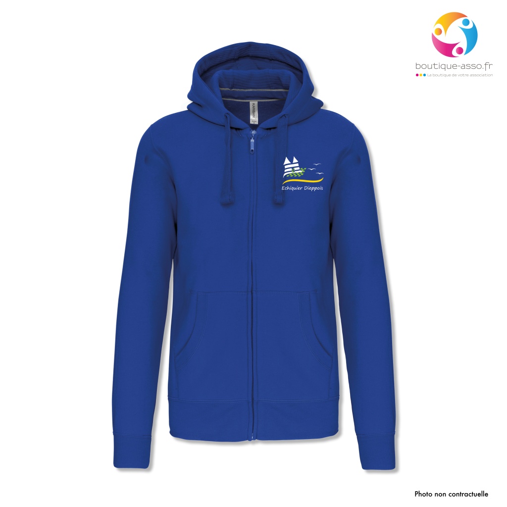 SWEAT ZIPPÉ KIDS - L'échiquier Dieppois