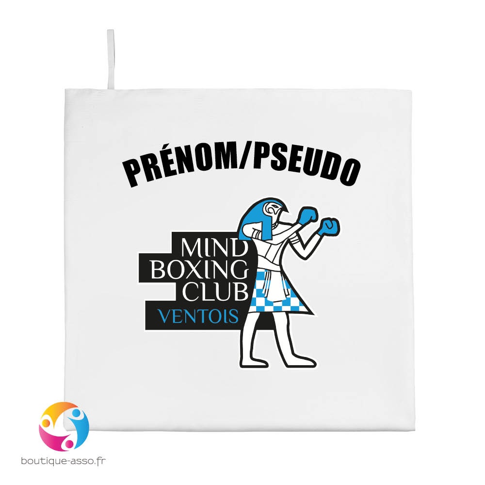 serviette microfibre personnalisée 50 x 100 cm - Mind Boxing Club Ventois