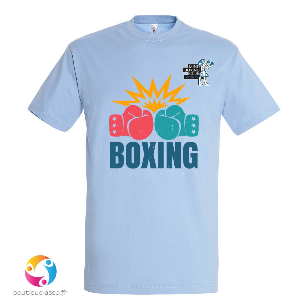 tee-shirt homme col rond personnalisé (a) - Mind Boxing Club Ventois