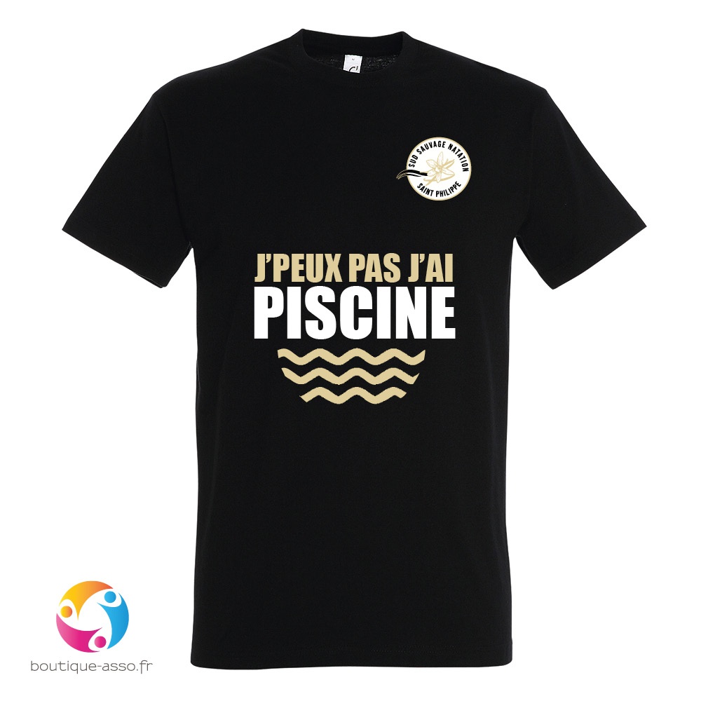 tee-shirt homme col rond personnalisé (a) - SUD SAUVAGE NATATION